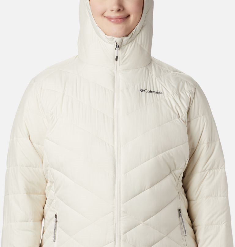 Women's Columbia Heavenly Hooded Jackets Cream | Plus Size CA-C8045